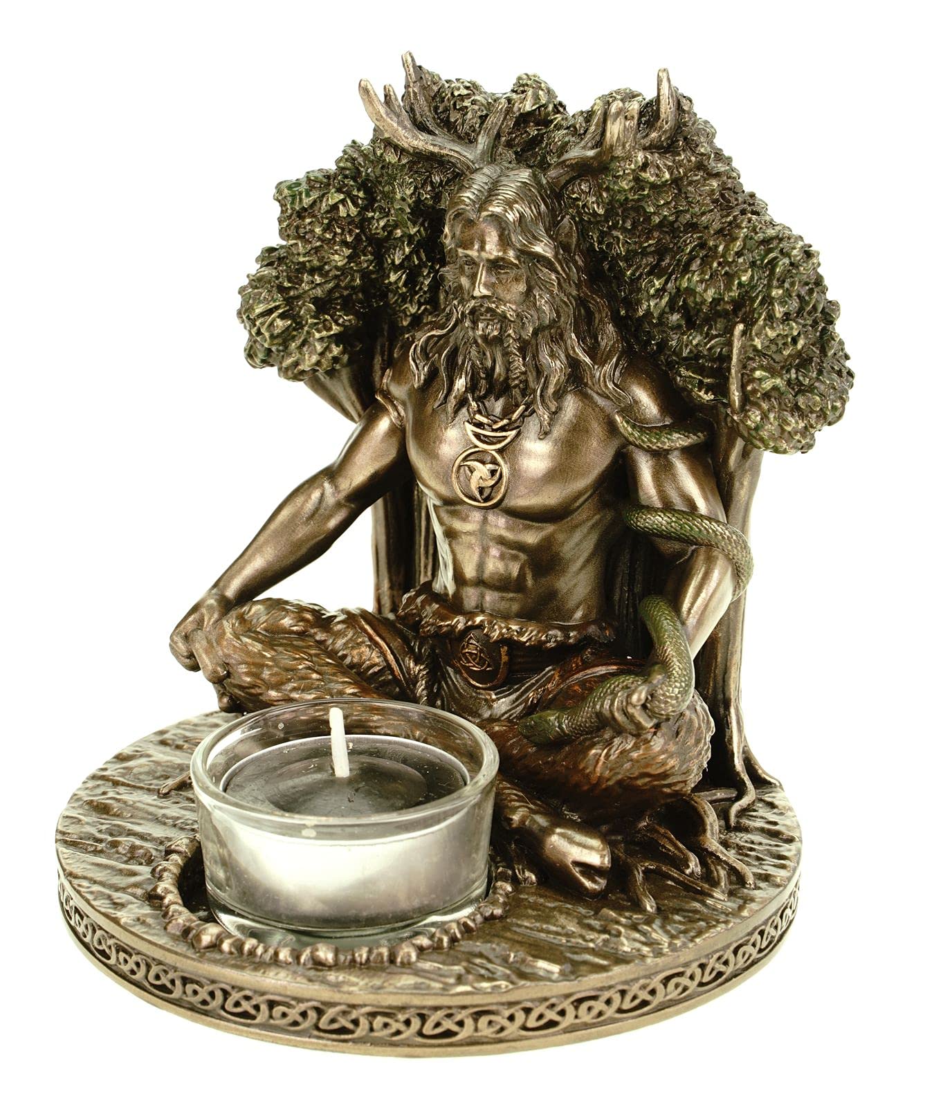 Veronese by Joh. Vogler Figuren _ Shop Gmbh Soporte Velas de Té Cernunnos Celta Dios El Natural Figura Escultura