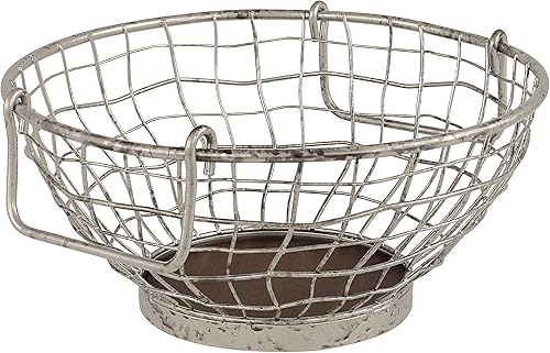 Spectrum Diversified Heritage - Organizador de cocina con asas rústicas envejecidas con base de madera, cuenco de granja, cesta de frutas