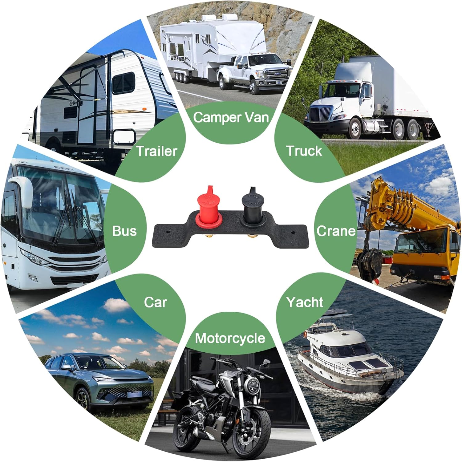 CZC AUTO Battery Jump Post Kit, 50 inch 4 AWG Pure Copper Cable Battery Post Extender, Remote Charging Terminal Fit for UTV, ATV, Car, RV, Trucks, Boat, Trailer