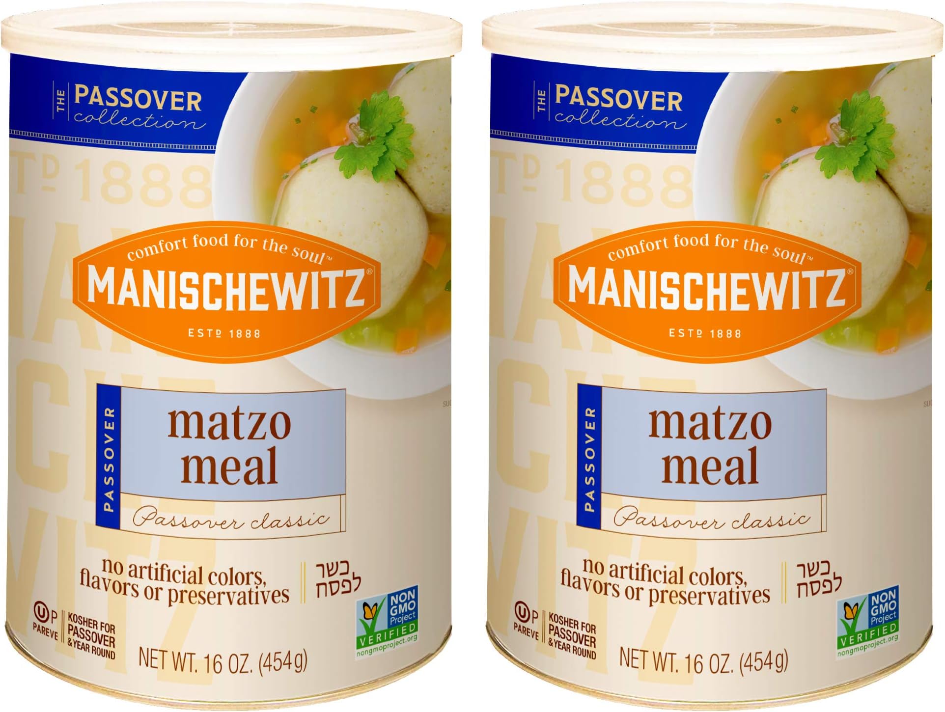 Manischewitz Matzo Meal Kosher for Passover, 16 oz Can