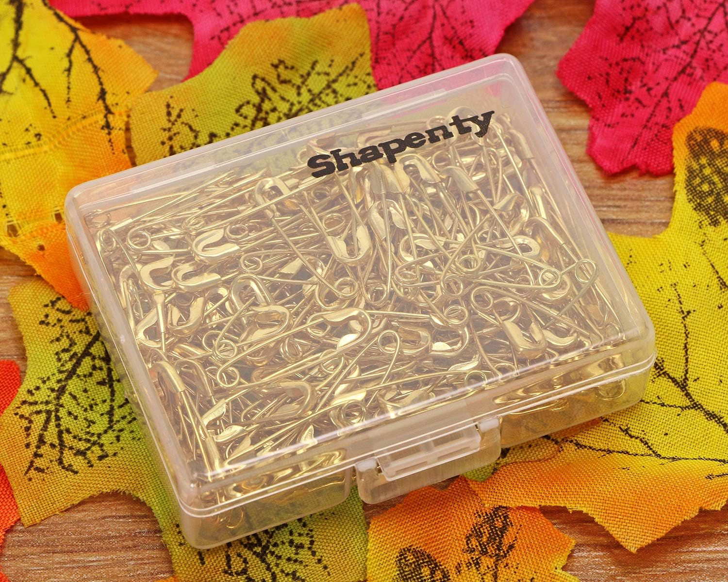 Shapenty Mini Metal Clothing Accessories Trimming Fastening Clip Button Tool Tiny Sewing Craft Safety Pins, 18x5mm, 160PCS (Black)