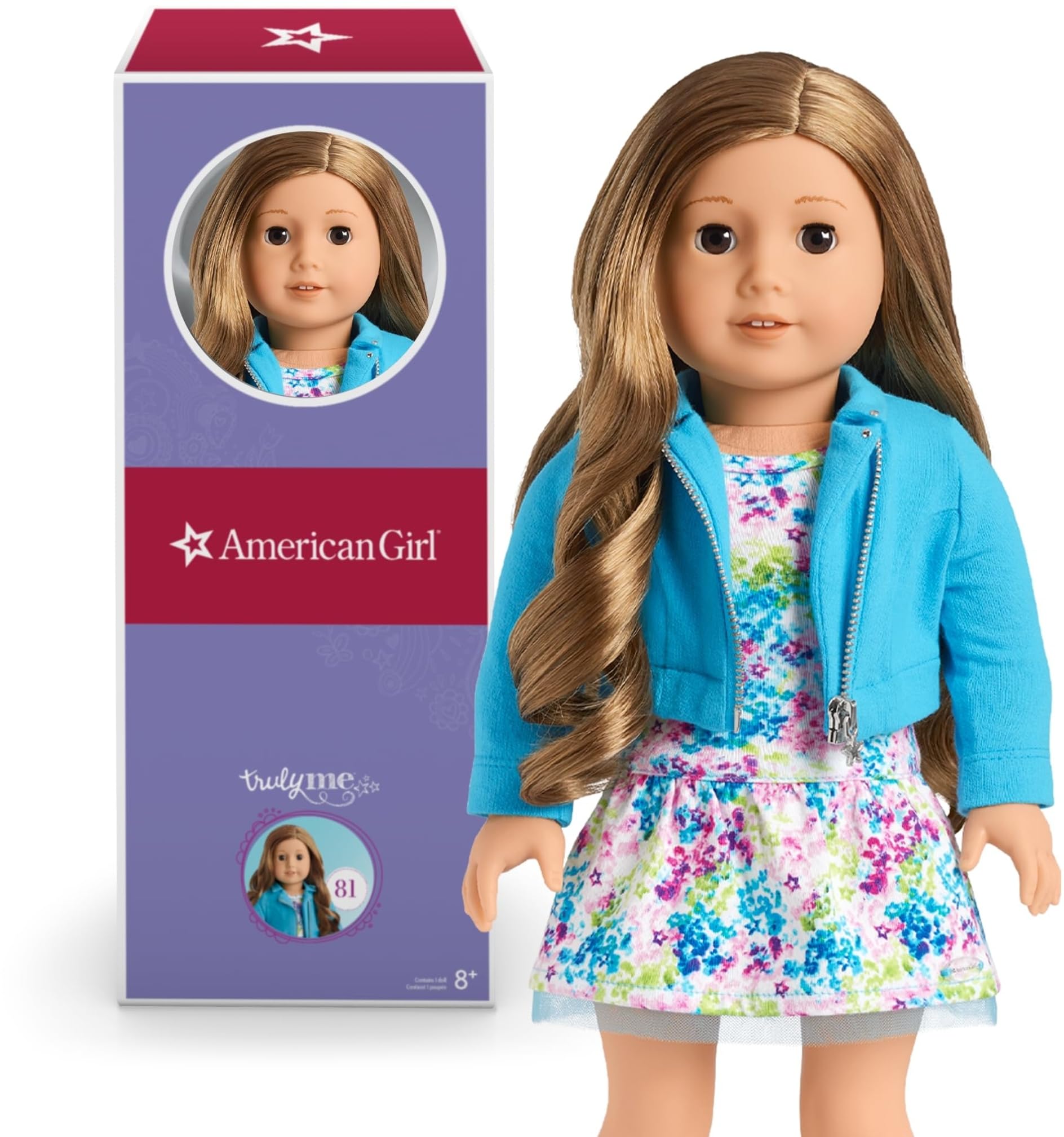 American Girl Truly Me Doll #81 with Brown Eyes, Wavy Caramel Hair, Light Skin with Warm Olive Undertones