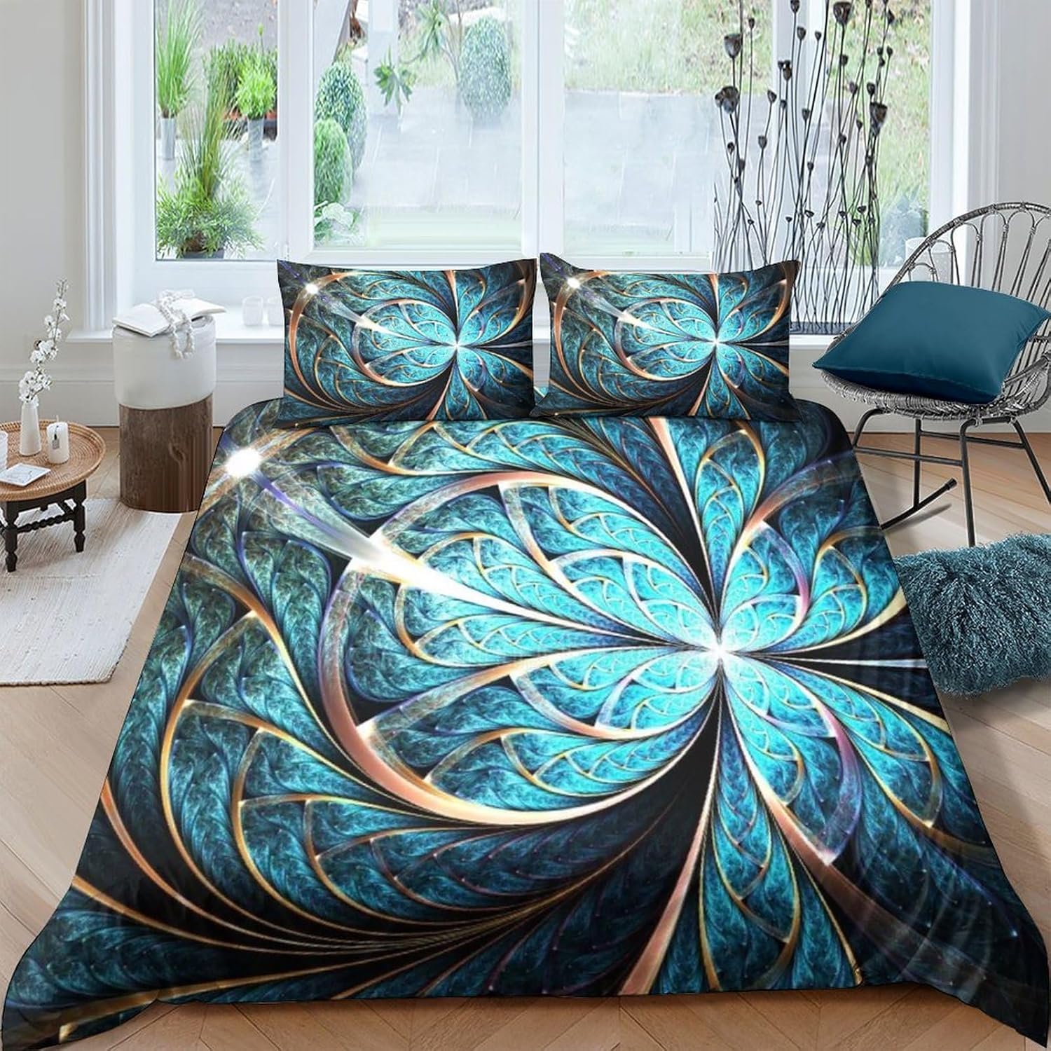 Housse de couette 200x200 cm imprimé fleurs, le cadeau de lit parfait