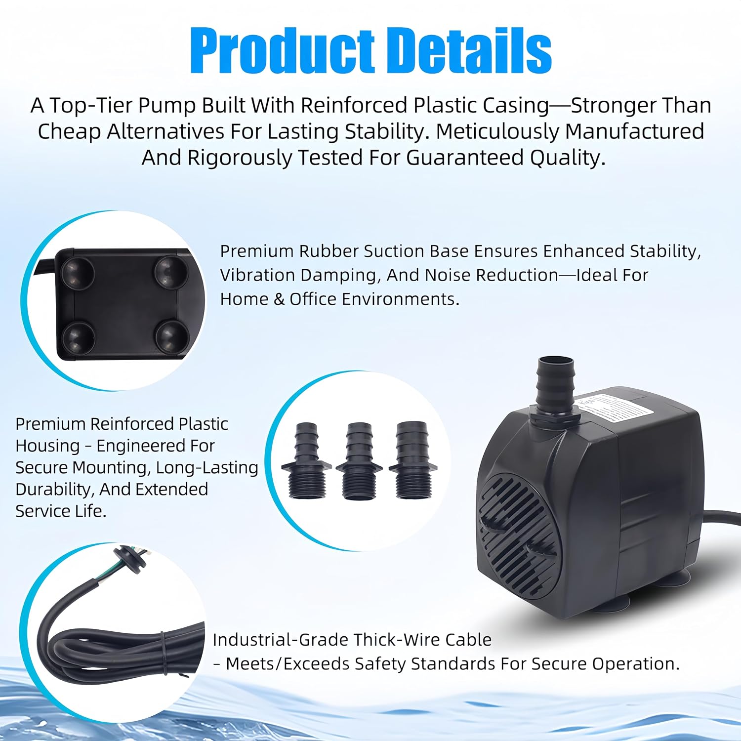 PARPMP00060A Evaporative Cooler Pump Replacement Cyclone Jetstream Portable Evaporative Cooling Fan Replacement Parts for Models Cyclone 140 & 160 and Jetstream 220 & 230 Portable Evaporative Coolers