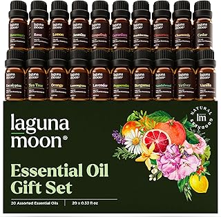 Lagunamoon Essential Oils Set, Top 20 Gift Set Oils for Diffusers, Humid...