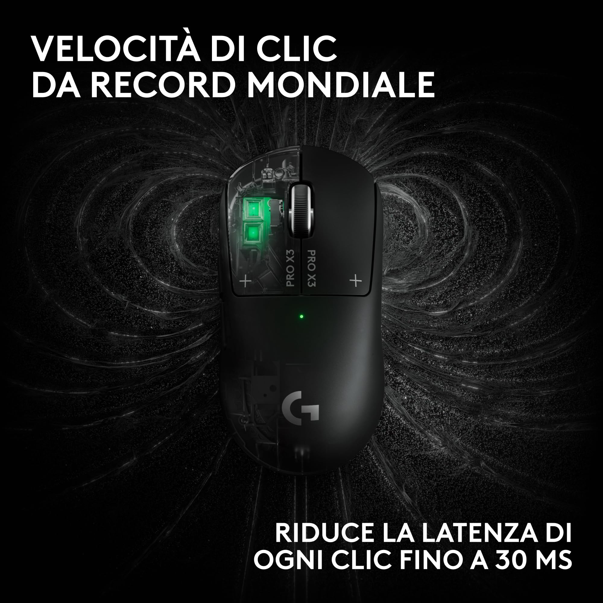 Logitech G PRO X3 SUPERSTRIKE, Mouse gaming wireless LIGHTSPEED