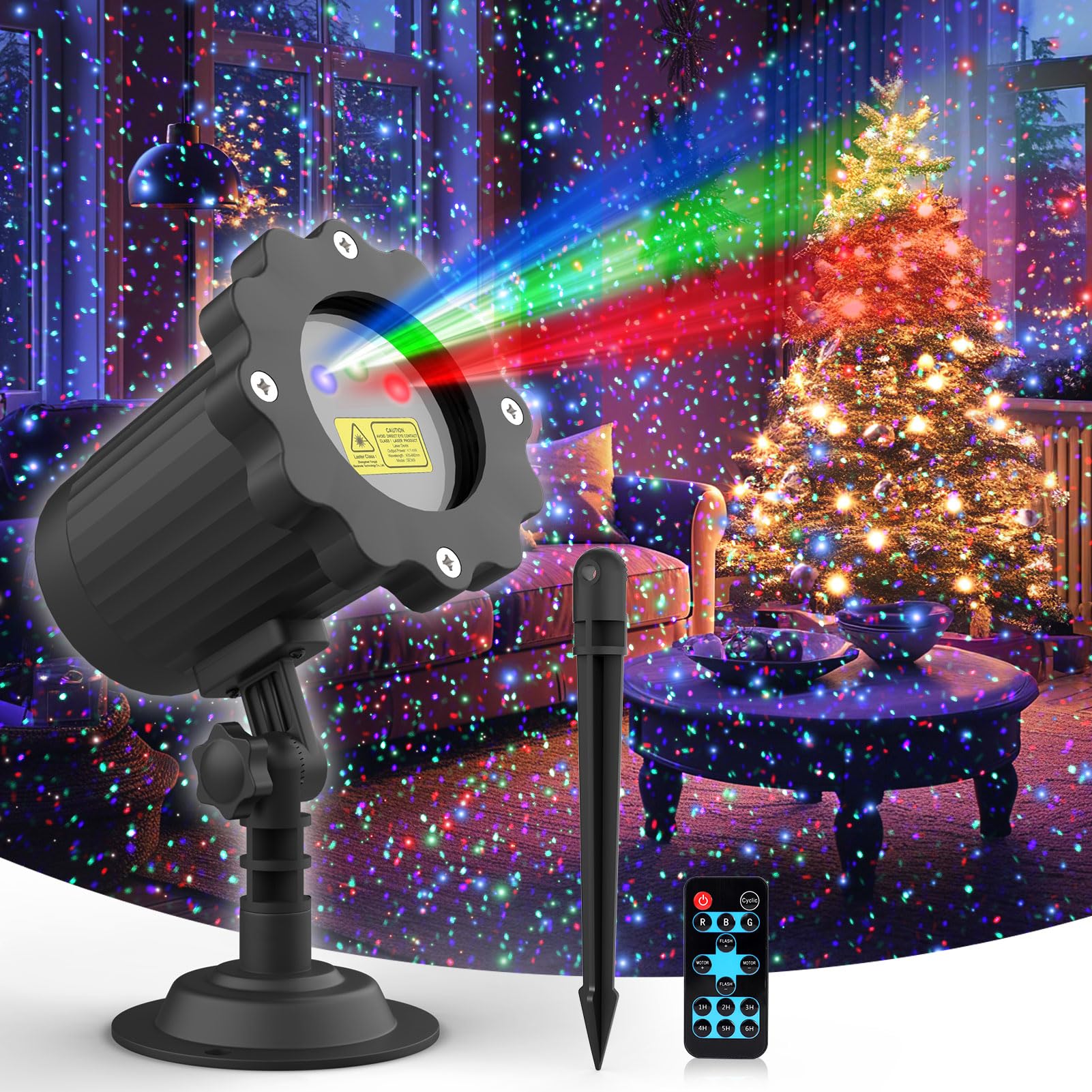 Laser Lights Outdoor Christmas Laser Projector With Remote - RGB ...