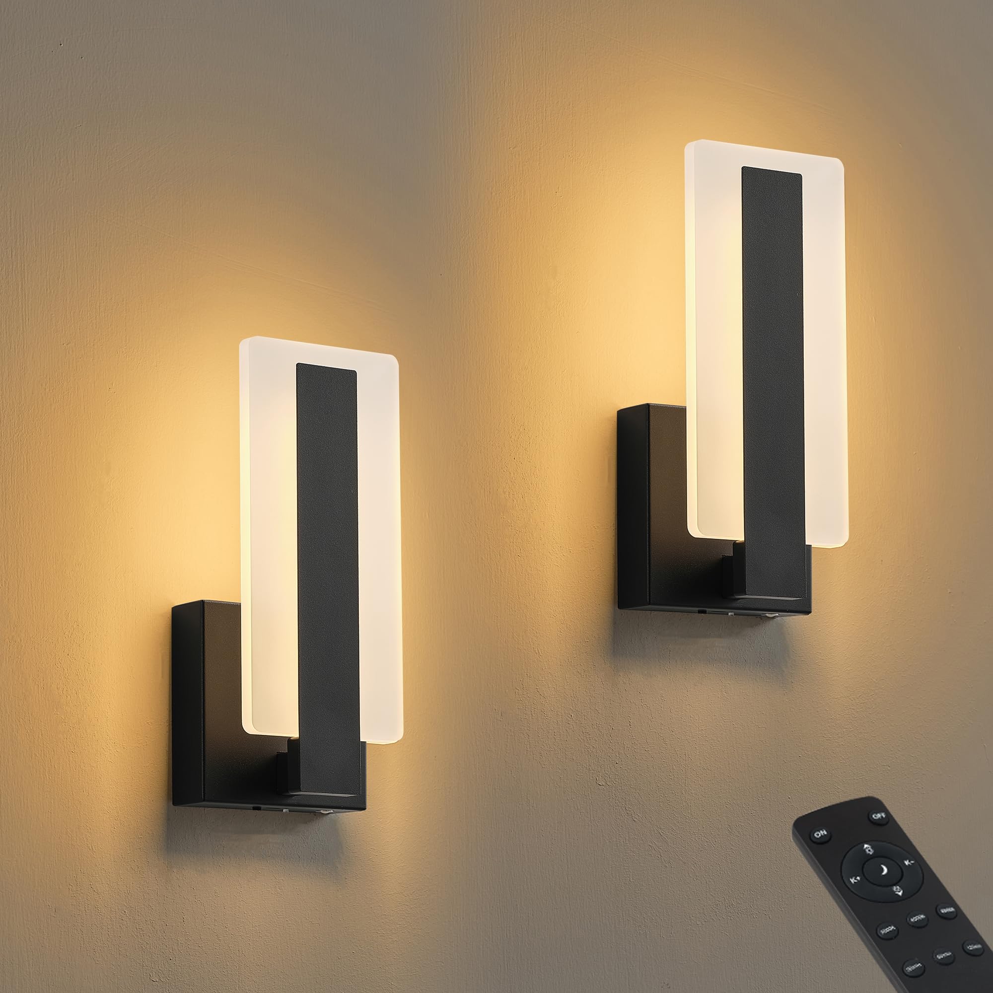 Photo 1 of KARTOOSH Battery Operated Modern Wall Sconce Set of Two