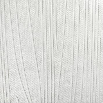 Graham & Brown Paintable Subway Stripes Wallpaper, White 19784