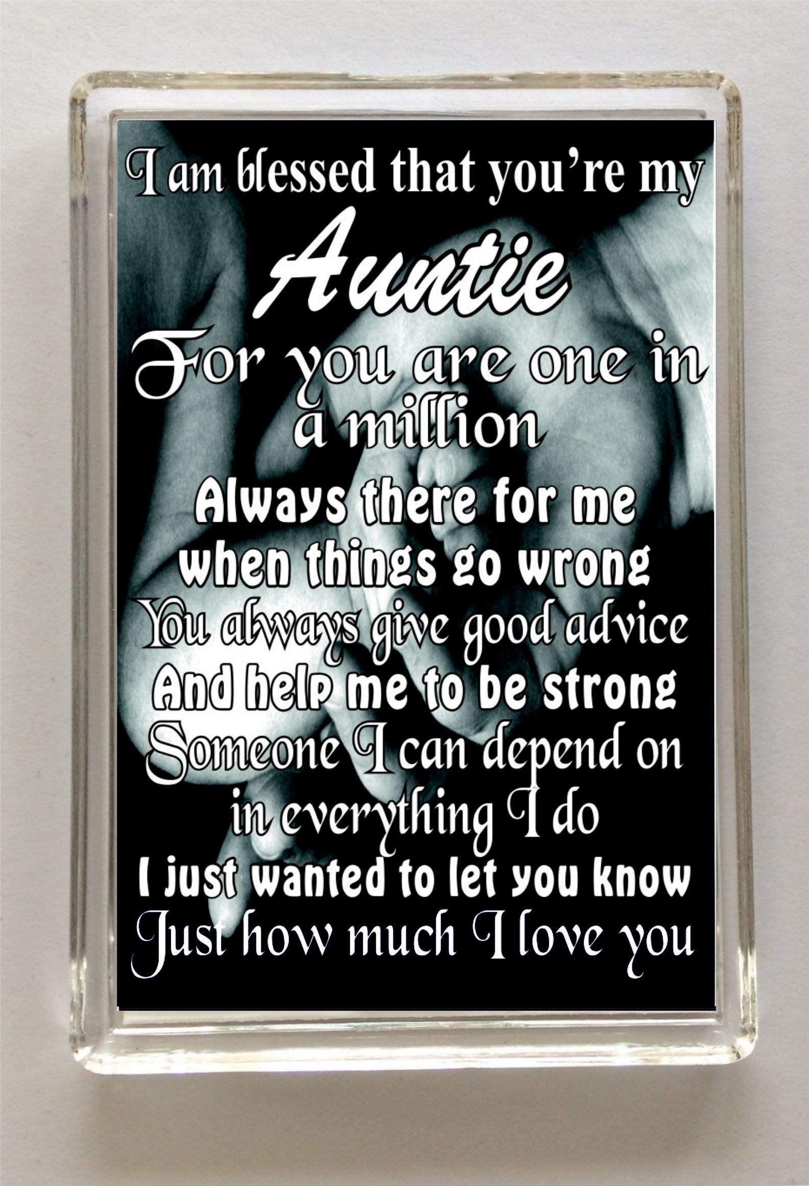 Decalarama Auntie Fridge Magnet - I Am Blessed That You're My Auntie Always There For Me - Novelty Gift Present