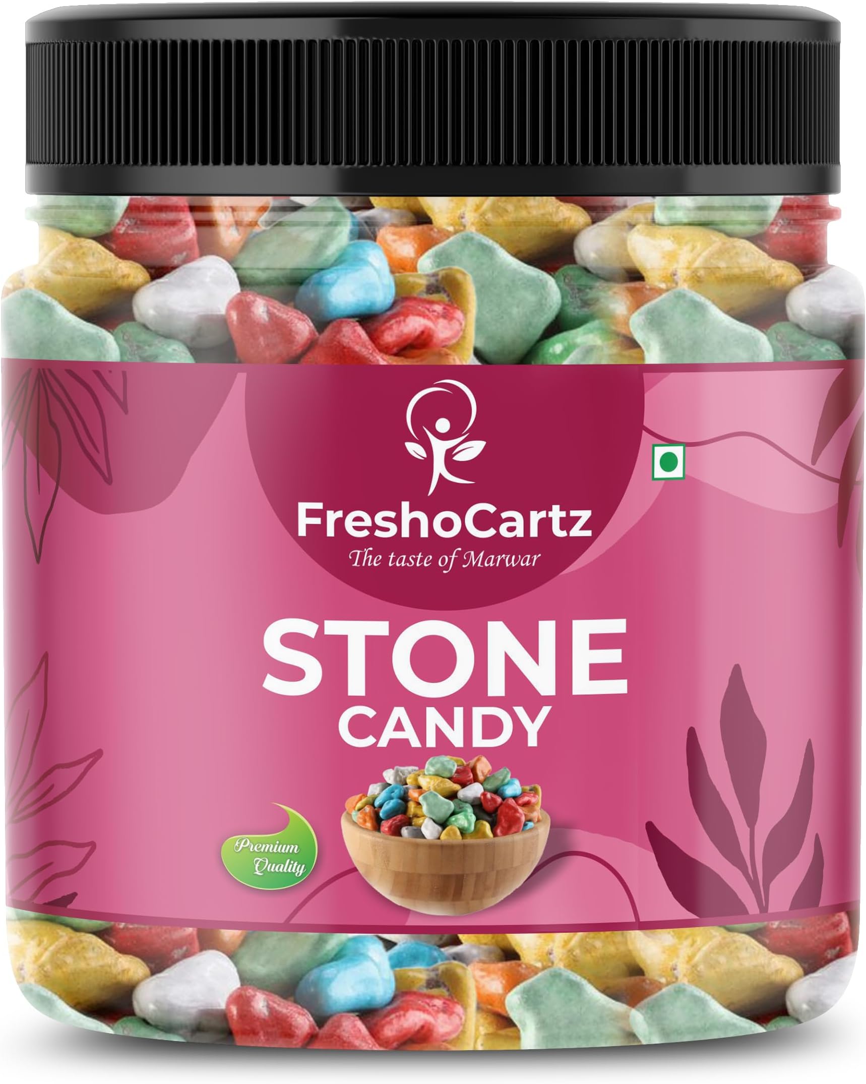 Milk Stone Candy | Rock Candy | Rock Shape Chocolate | Choco Rocks | Stone Mukhwas - Jar Pack (400g (Pack of 1))