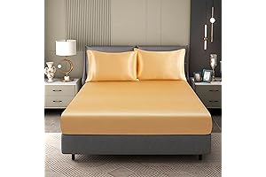 Gold Satin Fitted Sheet: Indulge in Silky Luxury
