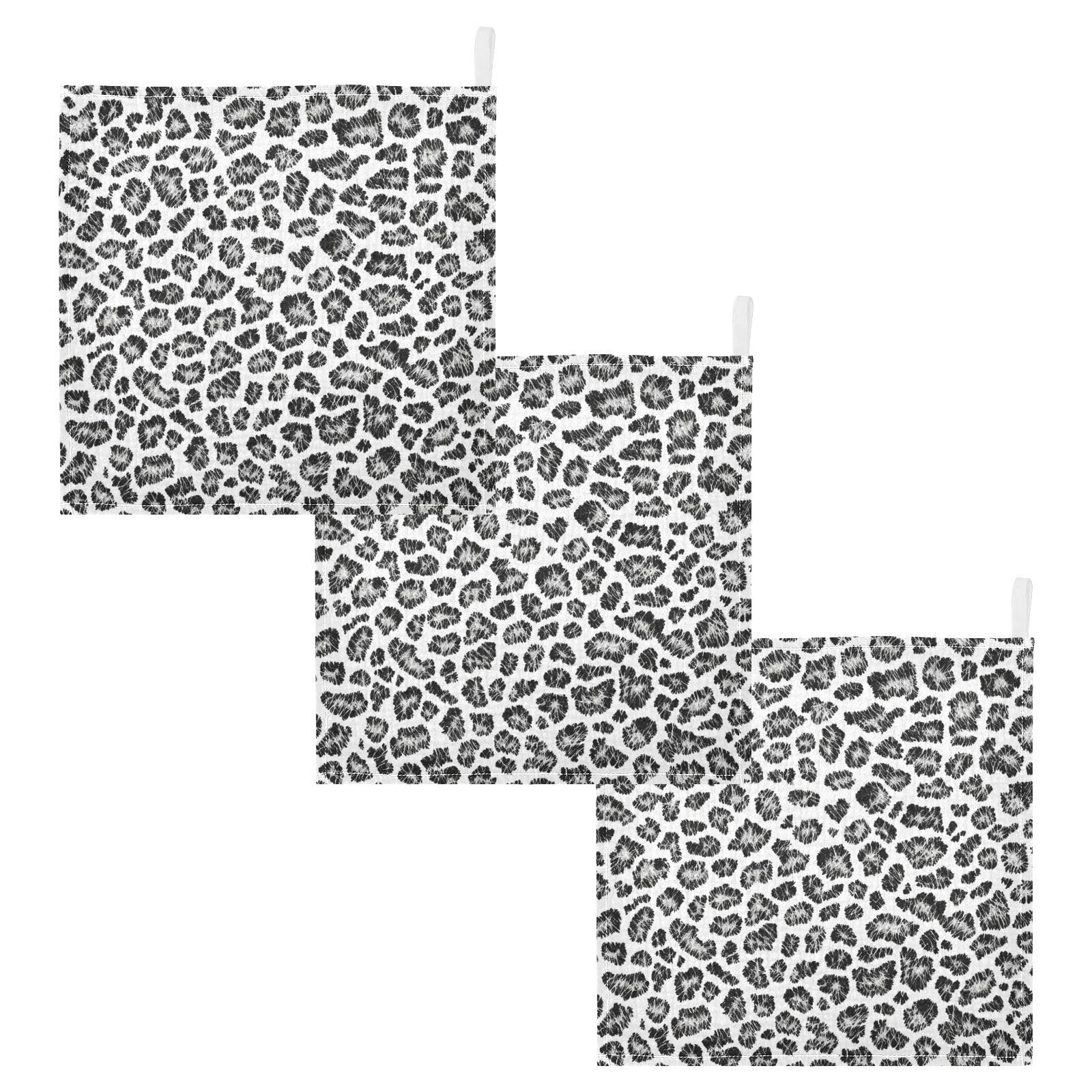 Jumbear Men's A Beautiful Leopard Print Muslin Baby Washcloths 5Pack,Baby Towels,Super Soft Nd Bsorbent Wash Cloths For Newborns, Infants Nd Toddlers