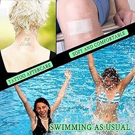 BBTO 50 Pieces Transparent Clear Adhesive Bandage Stretch Large Waterproof Film Adhesive Bandages Dressing Supplies(4 x 6 Inch)