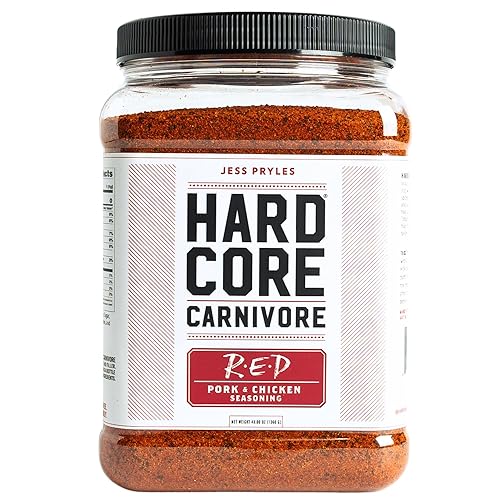 Hardcore Carnivore Rojo: cerdo, pollo y condimento para barbacoa (Paquete de mega)