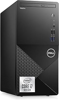 Dell Vostro 3888 Business Desktop Computer, Intel Core i7-10700 Processor, 32GB DDR4 RAM, 512GB NVMe SSD + 1TB HDD, WiFi, DVD-RW, 2-Monitor Support 4K, HDMI, VGA, SD Card Reader, Windows 11 Pro