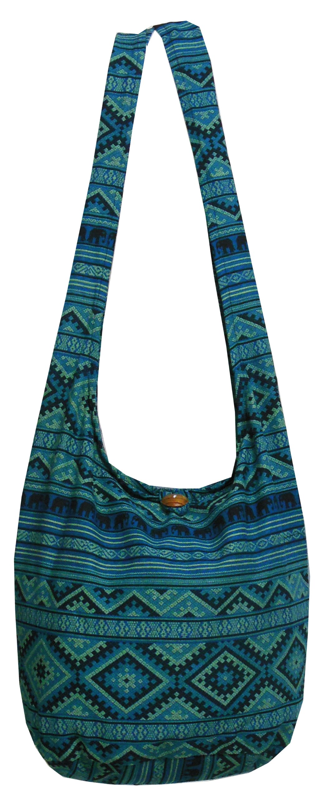 Elephant Hippie Boho Vintage Sling Cross body Shoulder Messenger Bag Medium