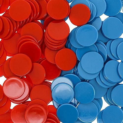 Juvale Plastic Counting Chips for Math, Bingo, Poker (2 Colors, 1 in)