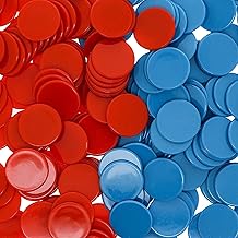 Juvale 250-Pack Plastic Two Colour Counters Kids Math Manipulatives Counting Chips Red and Blue 1 Inch