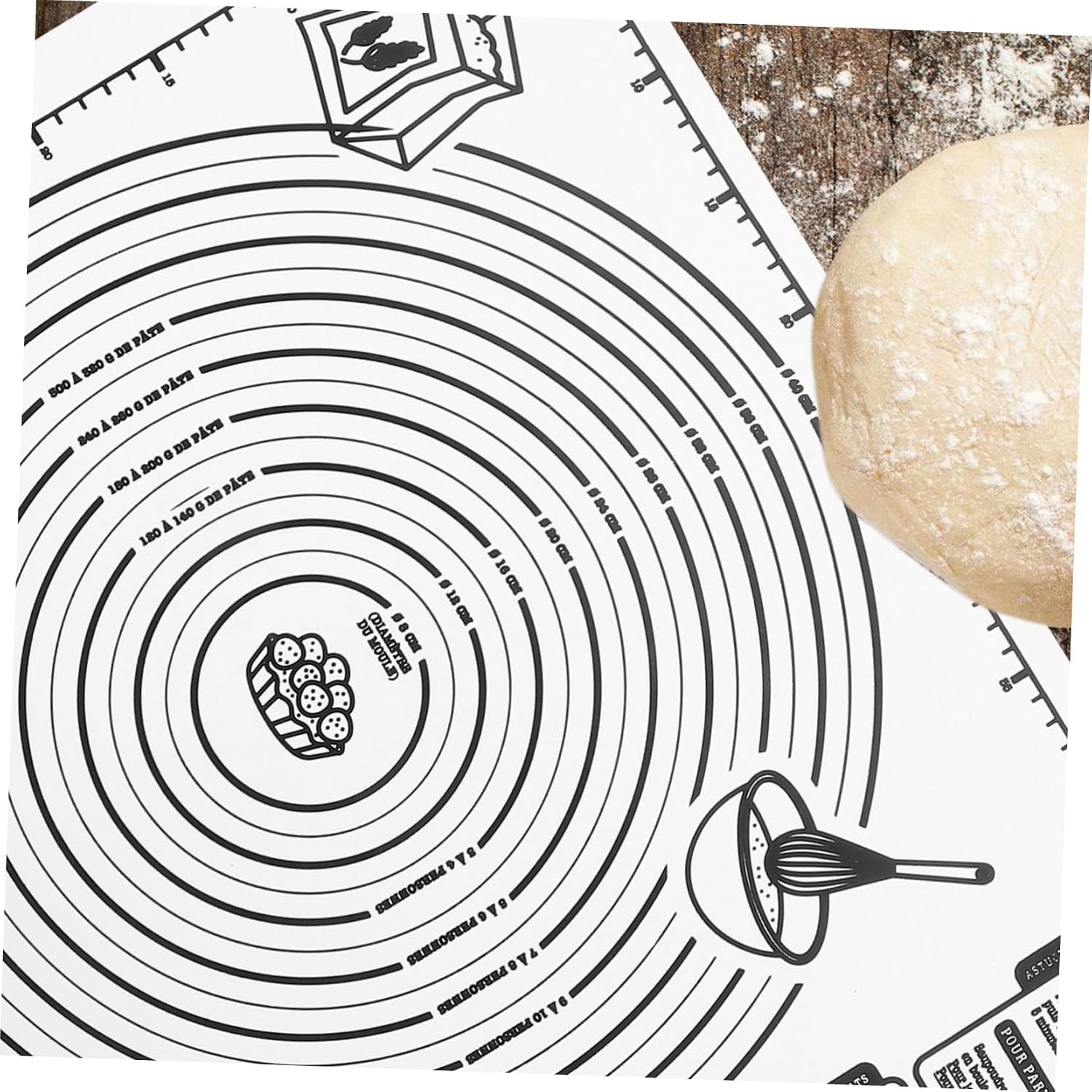 Silicone Baking Mat Measurements Nonstick Fondant and Pastry Rolling Mat for Home Baking Essential Tool for Cookies Muffins image 3
