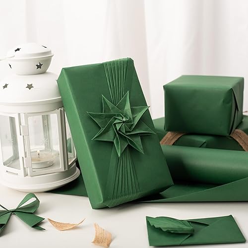 Miniatura 37 de Merture Rollo de papel de regalo de estraza – 30 pulgadas x 32.8 pies – 1 rollo jumbo (81.6 pies cuadrados), papel de estraza rojo para regalo