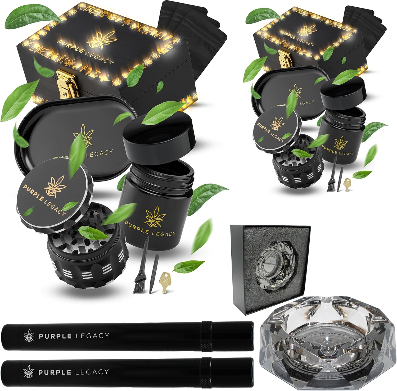 PURPLE LEGACY® Designed in Germany, Gift Set, Grinder Box, Lockable Box