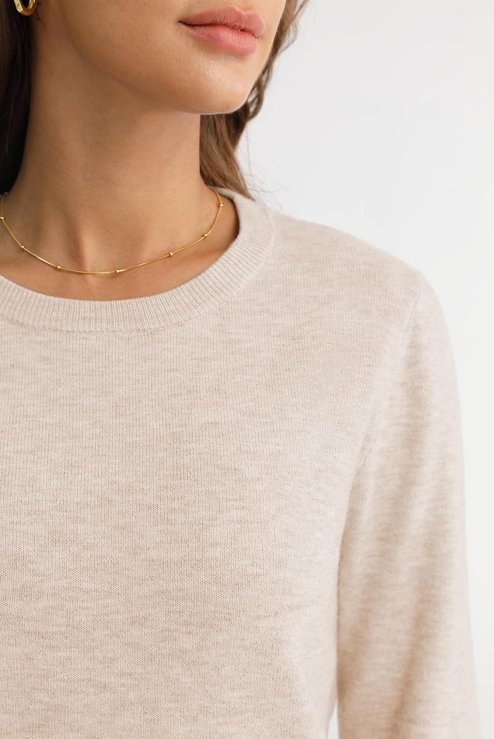 QUALFORT Women’s Lightweight Sweater Pullover Knit Long Sleeve for Layering Soft Casual Basic Top - Image 7