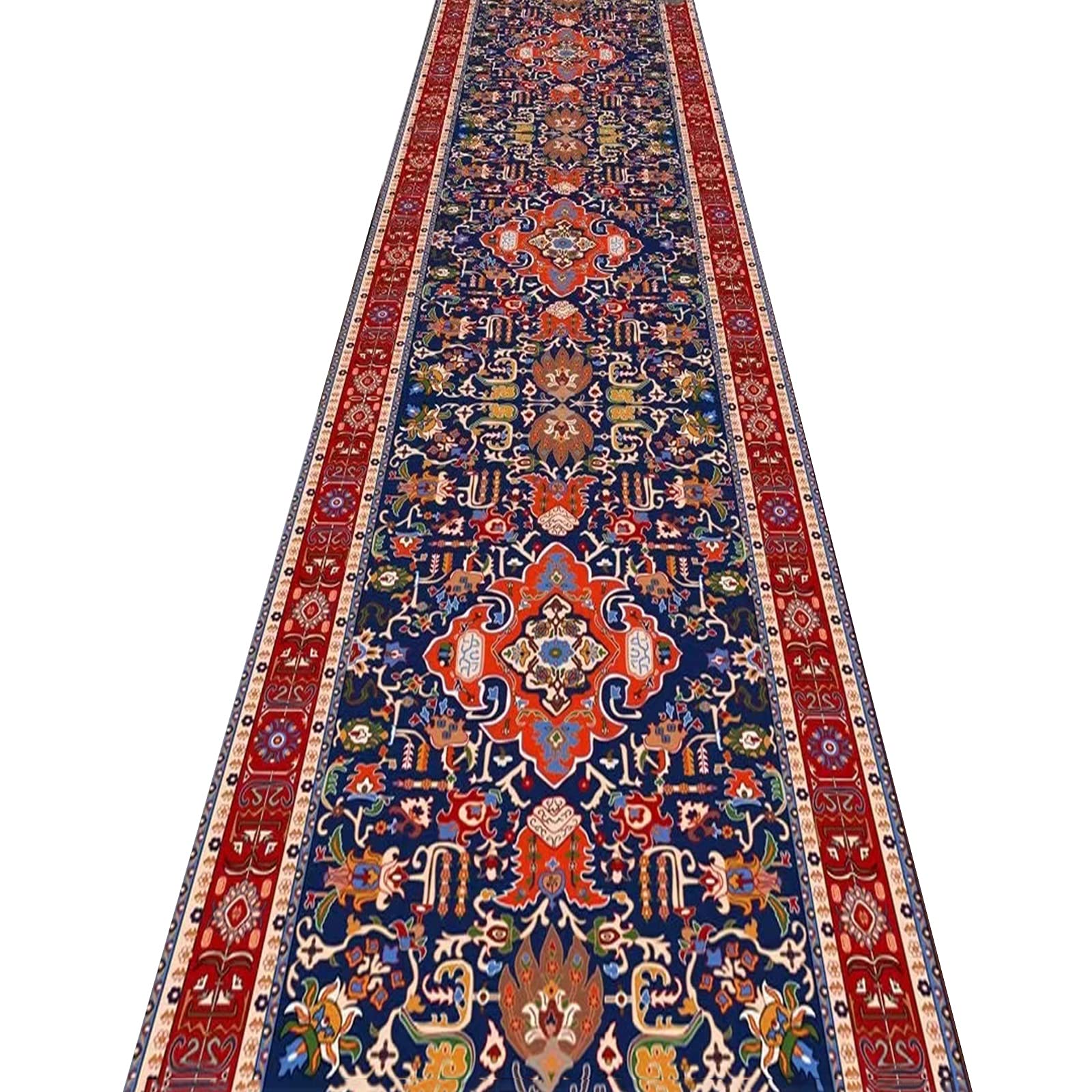 Alfombras de pasillo de 3 metros de largo resistentes de estilo retro