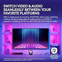 Vista 3 de Logitech G Astro A50 X Multi-Platform Wireless Gaming Headset + Base Station for PS5/Xbox/PC: PLAYSYNC Video & Audio Switcher, HDMI 2.1 4K 120Hz