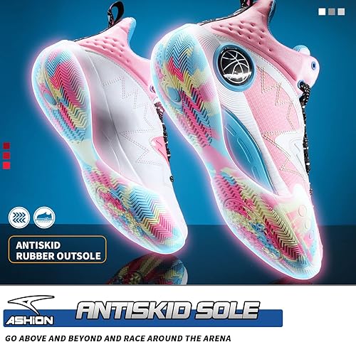 Miniatura 6 de ASHION Zapatos de Baloncesto para Hombre de Moda Transpirables Zapatillas Antideslizantes para Hombre con Soporte de Arco Zapatos Deportivos para