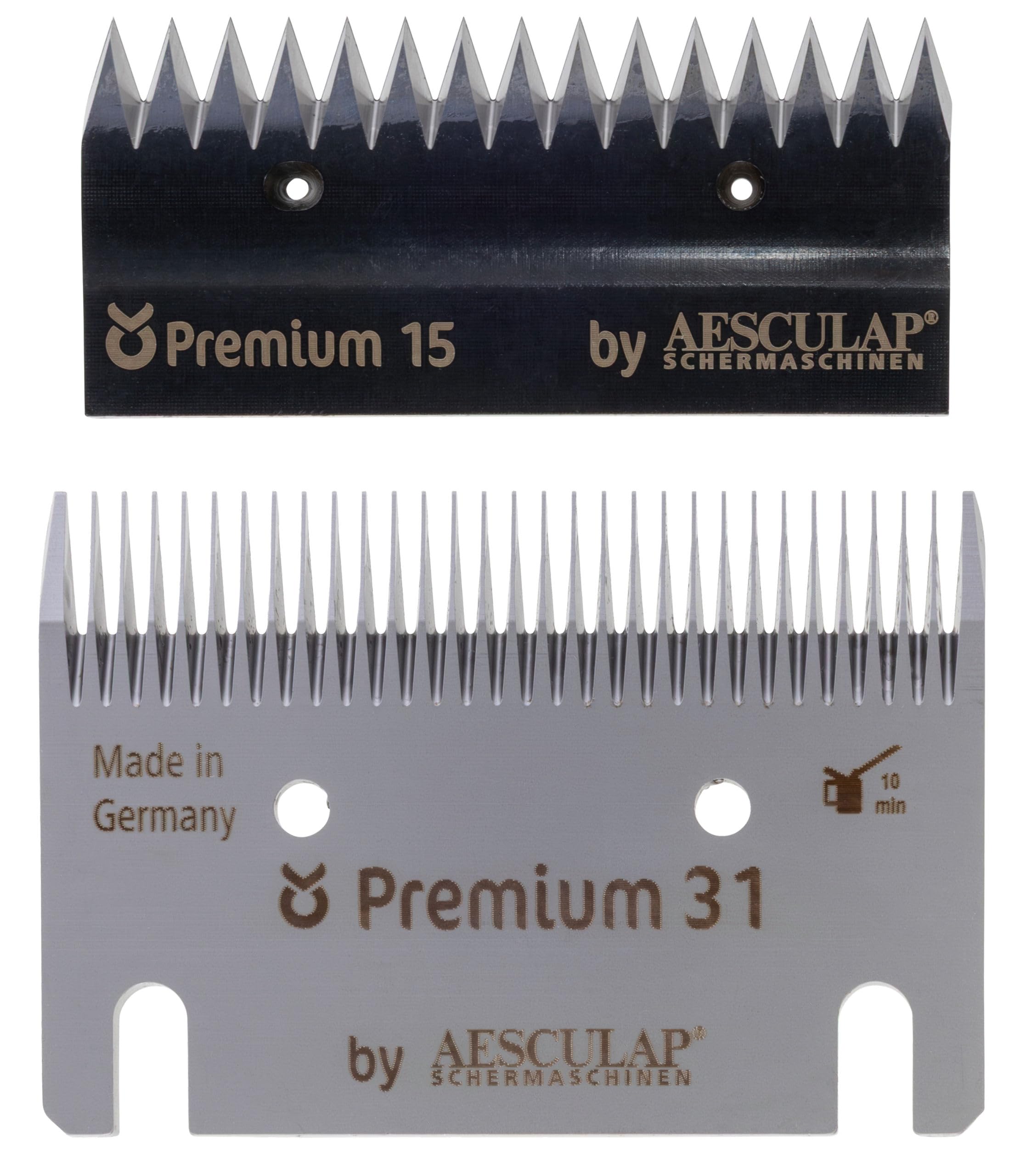 Kerbl 18956 - Set di Lame Premium per Manzo e Cavallo, 31/15 Denti
