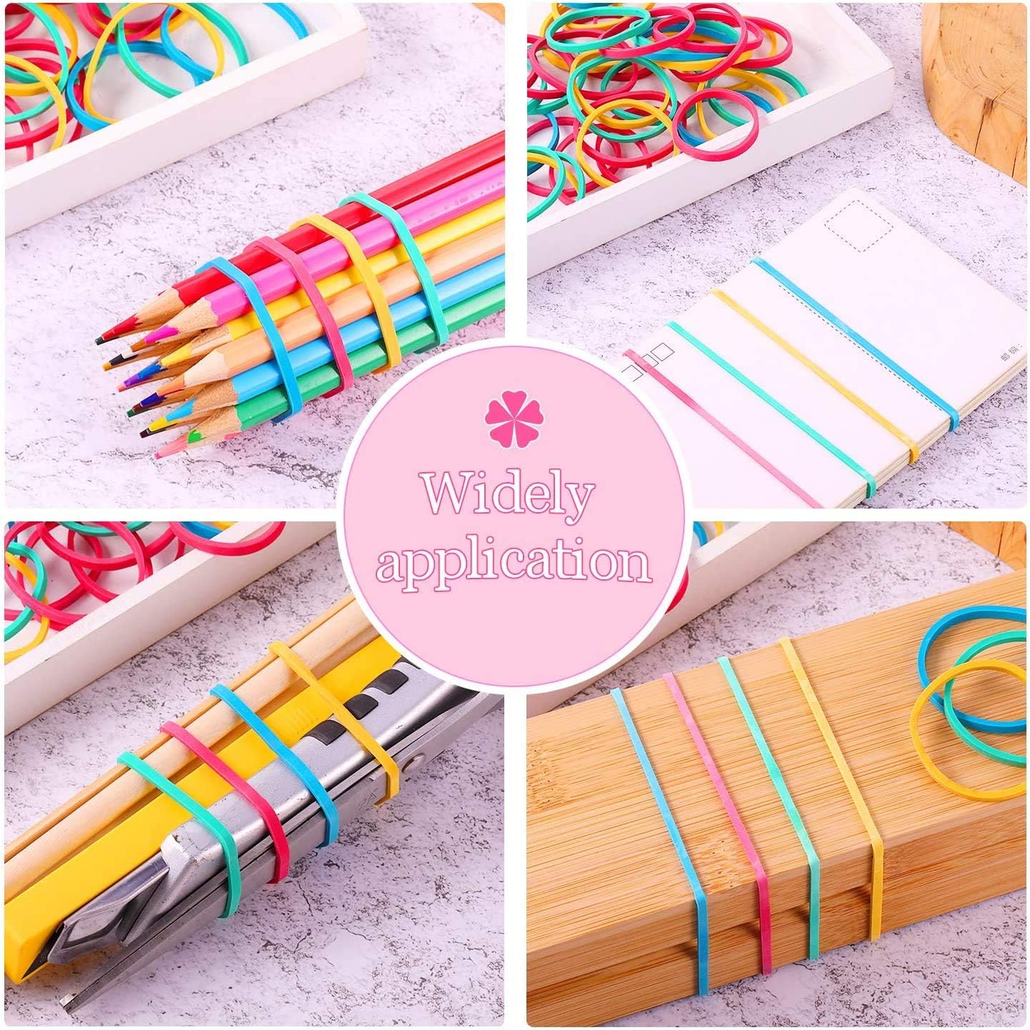 PAZUU Rubber Band Balls Rainbow 130G(0.28lb) Colorful Elastic Stretchable Stationery Holder Band Loops for Arts Crafts Document Office Supplies Organizing : Office Products