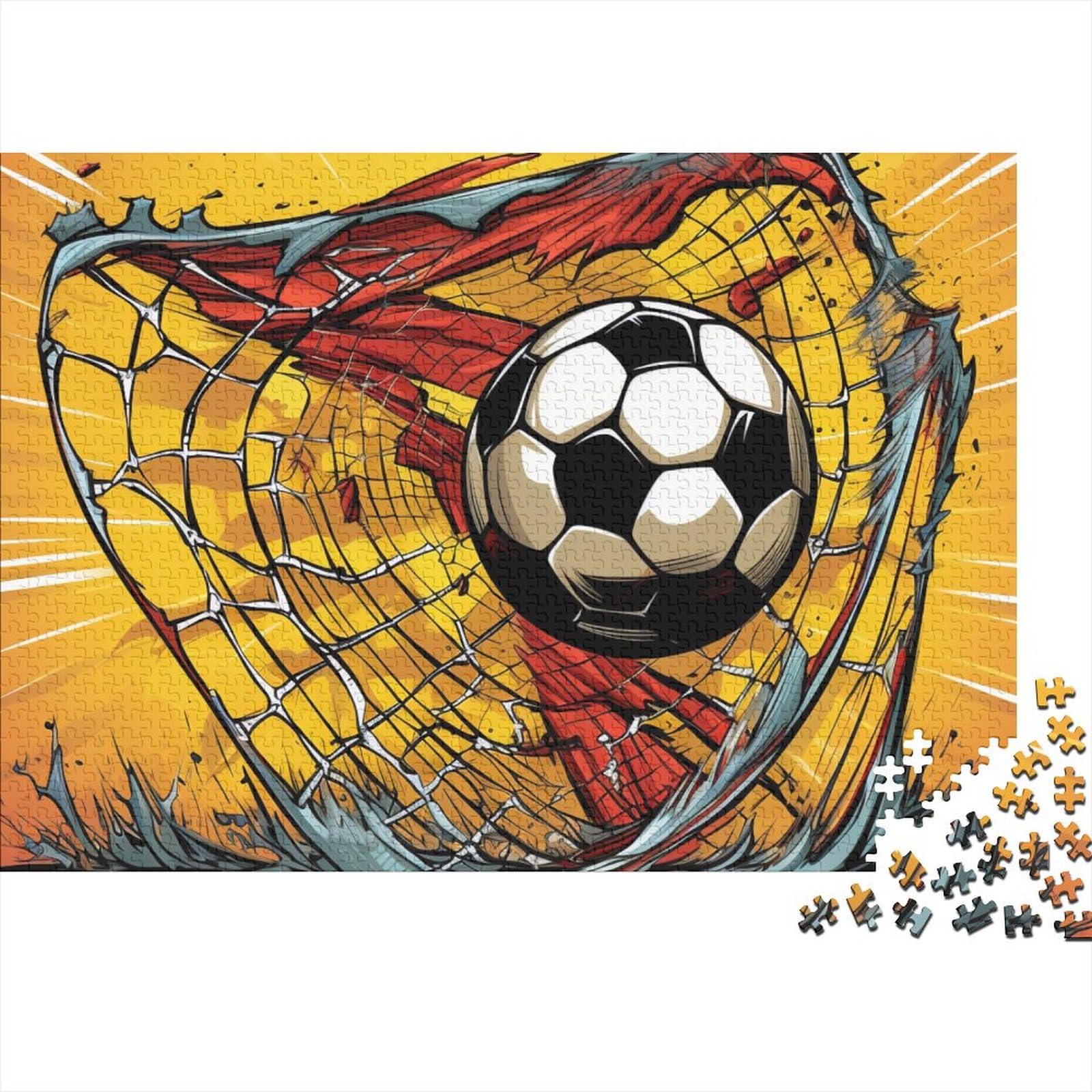 Fútbol Puzzle 500 Piezas Copa del Mundo para Adultos Cumpleaños EduGatoional Game Decoración Juego De Rompecabezas Stress Relief 500pcs (52x38cm)