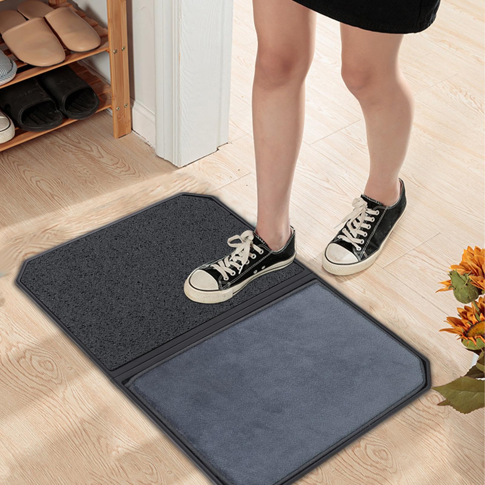 Tapete universal para puerta, antideslizante, lavable, para la entrada