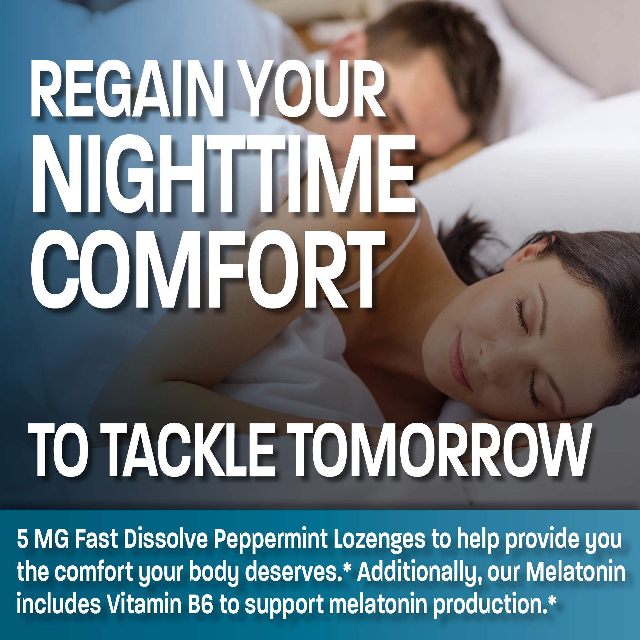 Bronson Melatonin 5 mg Fast Dissolve Sleep Support, 360 Vegetarian Lozenges — Amazon image 4