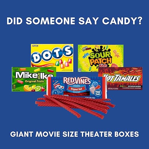 Miniatura 4 de Valentine Ultimate Movie Night Home Theater Popcorn Candy Kit  Jiffy Pop  Regaliz de vides rojas  Parche agrio DOTS Hot Tamales Mike  Ike Big Box