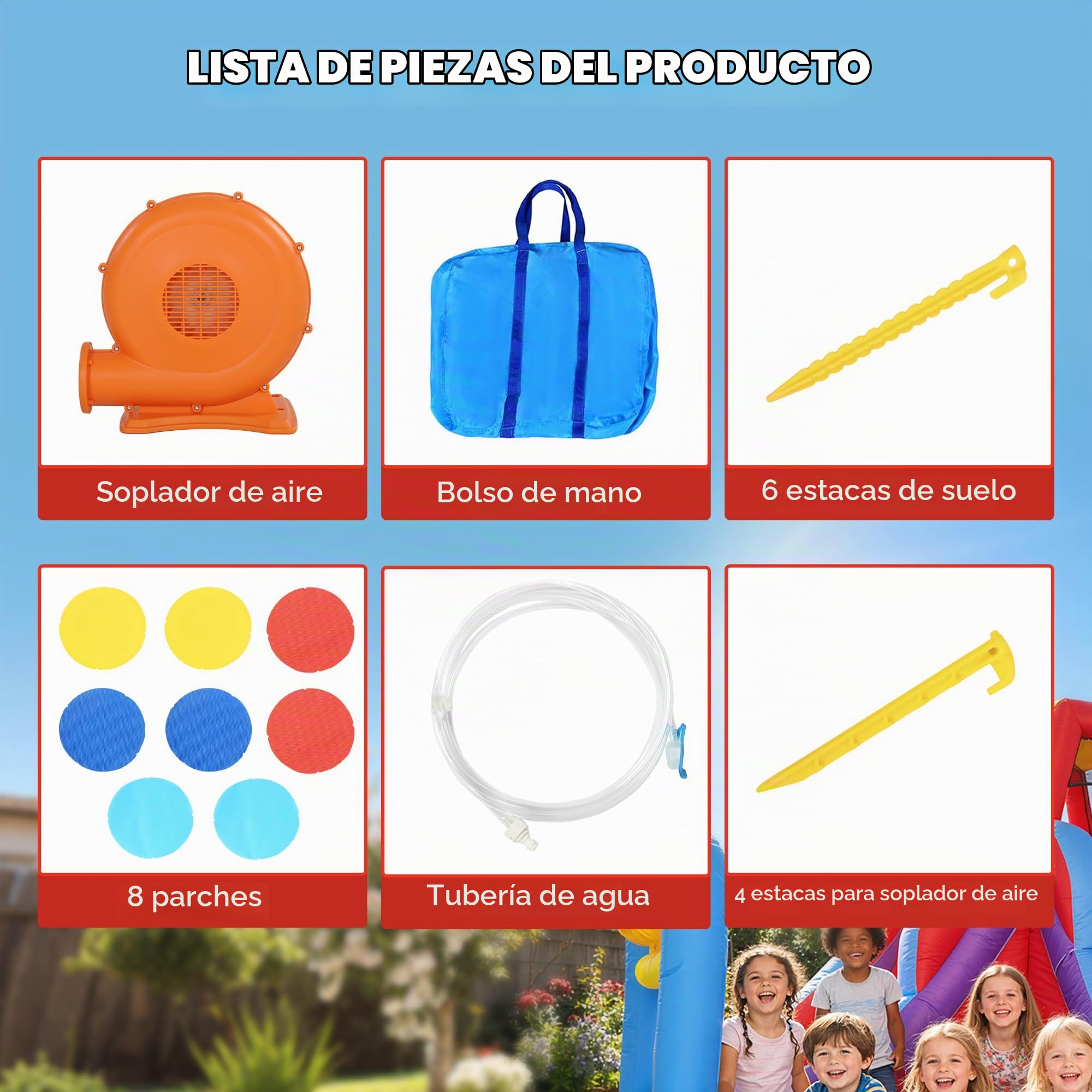 Outsunny Castillo Hinchable 4 en 1 3-8 Años 435x245x200 cm Multicolor