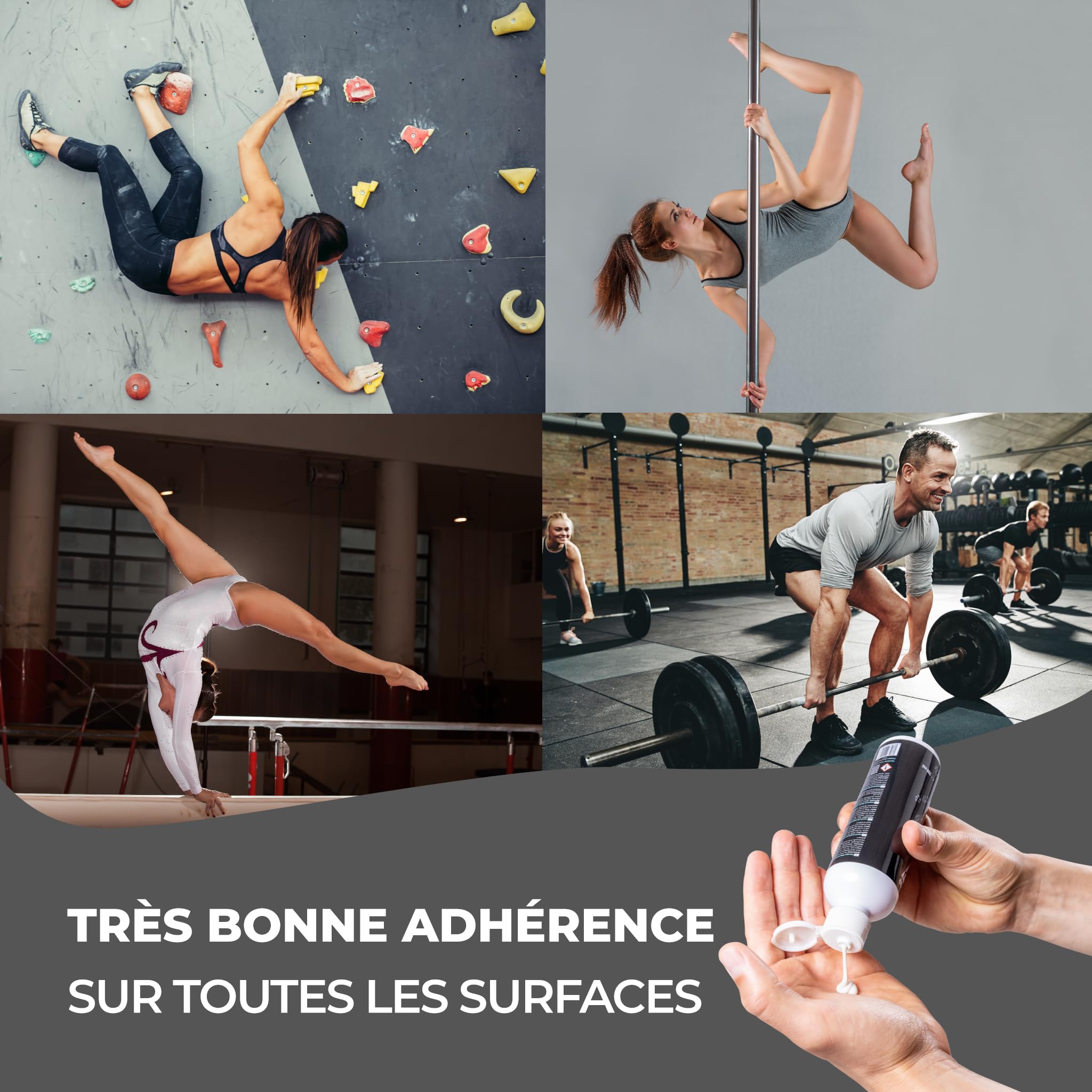 PULLUP & DIP Liquid Chalk Magnésie Liquide pour Calisthenics, Escalade, Gymnastique, Musculation