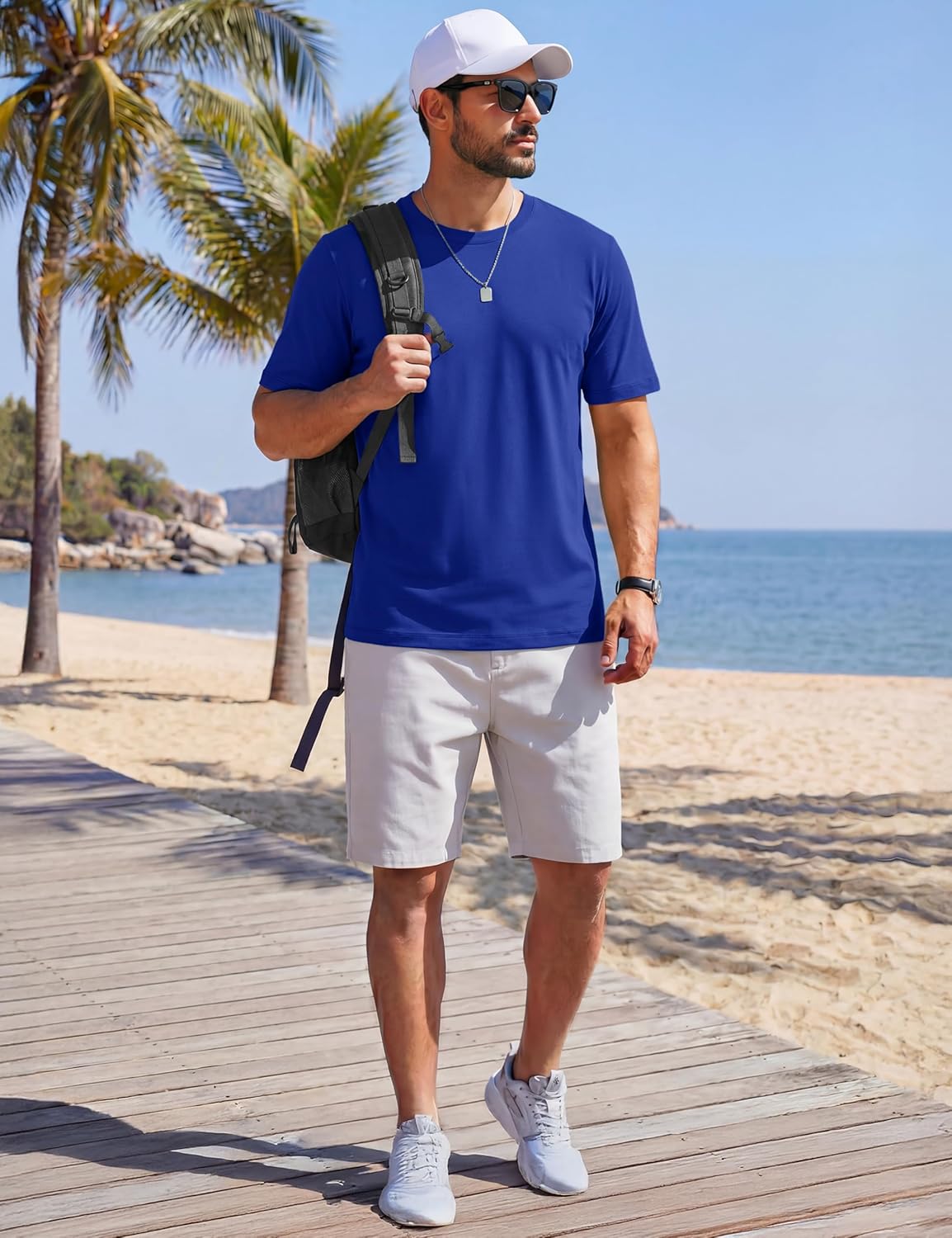 TACVASEN Men's T-Shirts Short Sleeve UPF50+ Mositure Wicking Shirts Lightweight Cooling Crew Neck Tshirt - Image 4