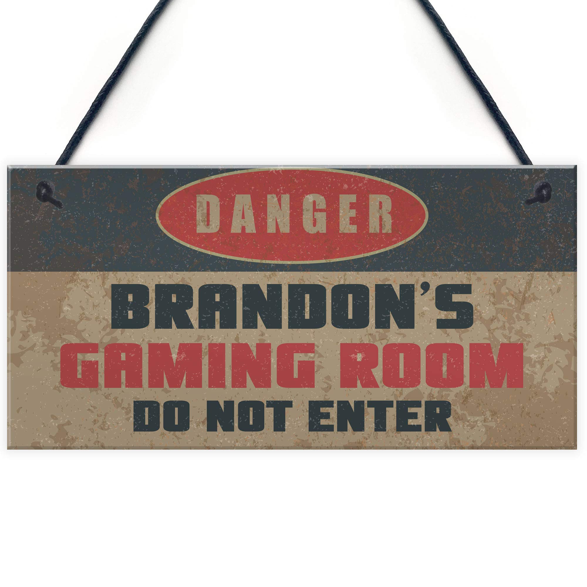 Red Ocean Personalised Gaming Bedroom Gamer Gifts For Him Novelty Man Cave Gifts Bedroom Door Signs