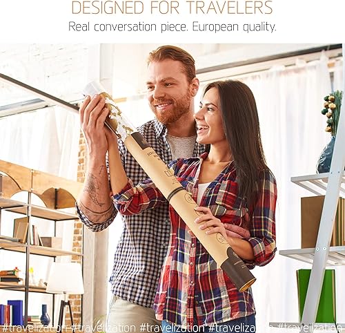 Miniatura 3 de Travelization Marco magnético para colgar pósteres de 36 pulgadas + juego original de mapa del mundo para rascar de 36 x 24 pulgadas