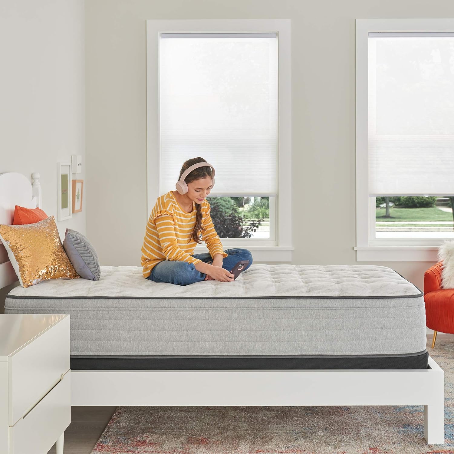 Buy Sealy Posturepedic Spring Summer Rose Faux Eurotop Firm Feel