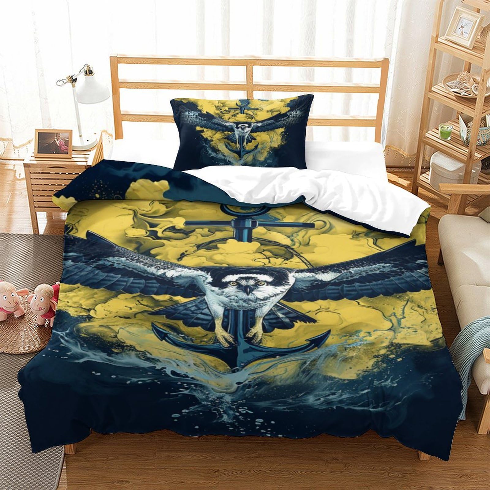Housse de couette haute qualité anti transpiration parure de lit douce 135x200 cm single
