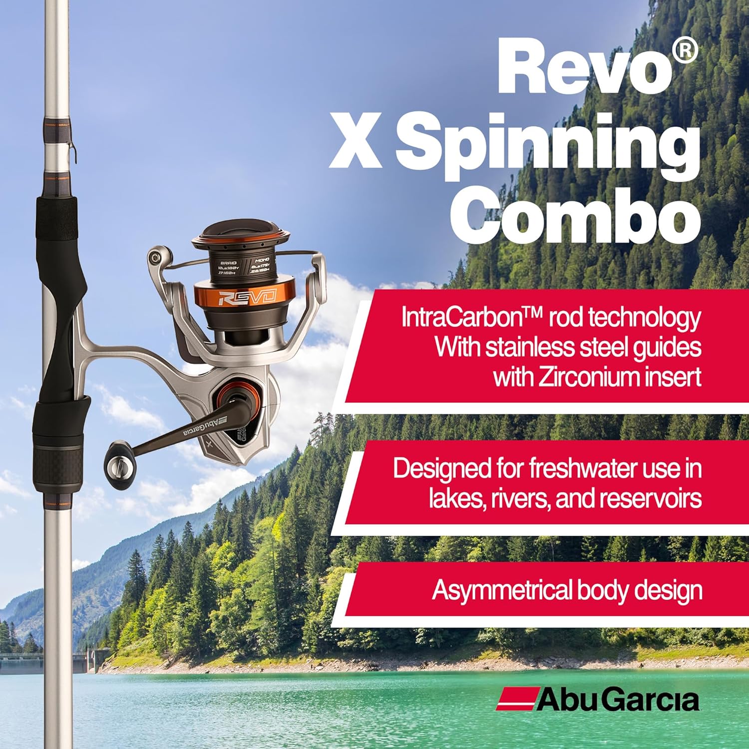 Abu Garcia Revo X Spinning Reel and Fishing Rod Combo