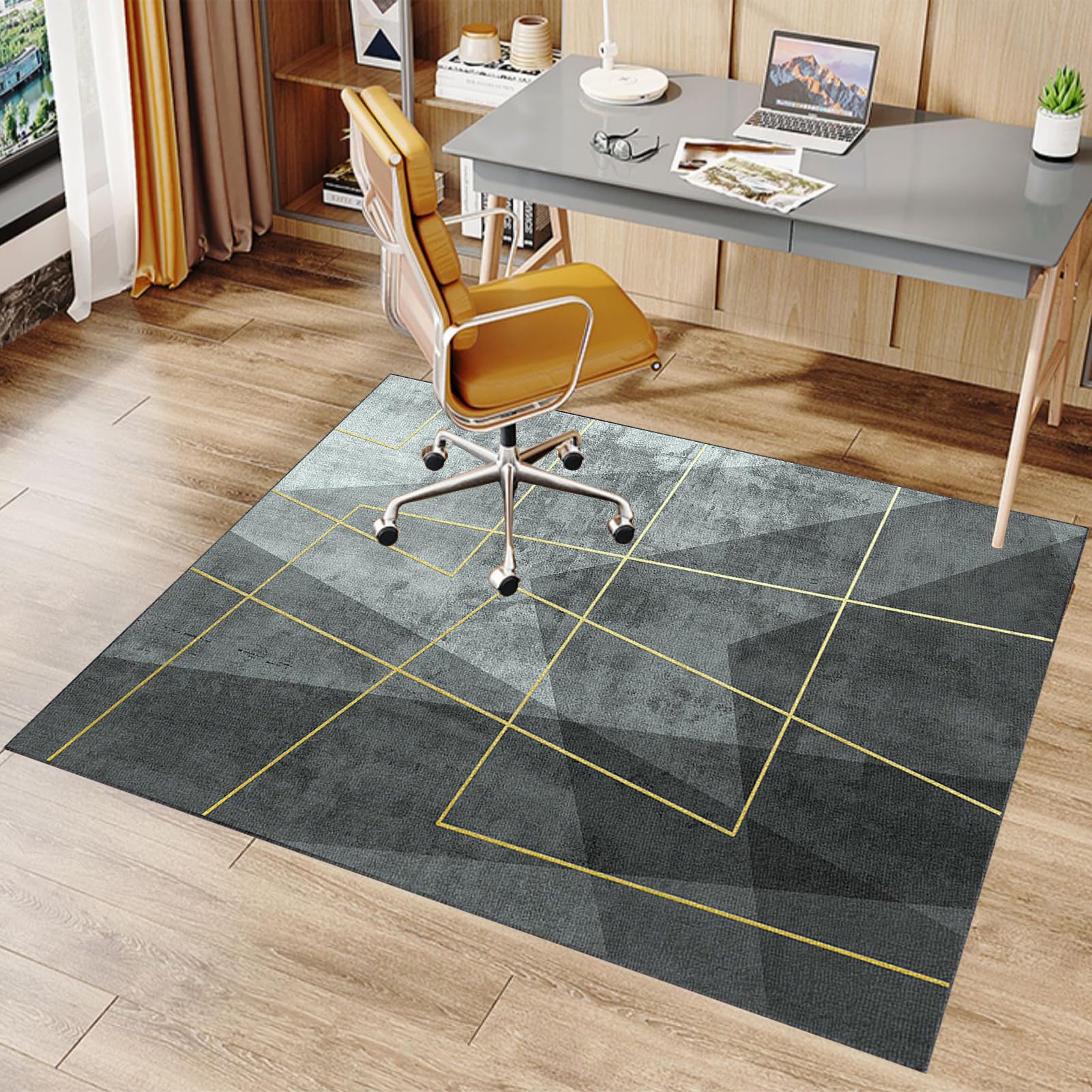 DGT Office Chair Mat For Hardwood Tile Floor Computer Gaming Rolling