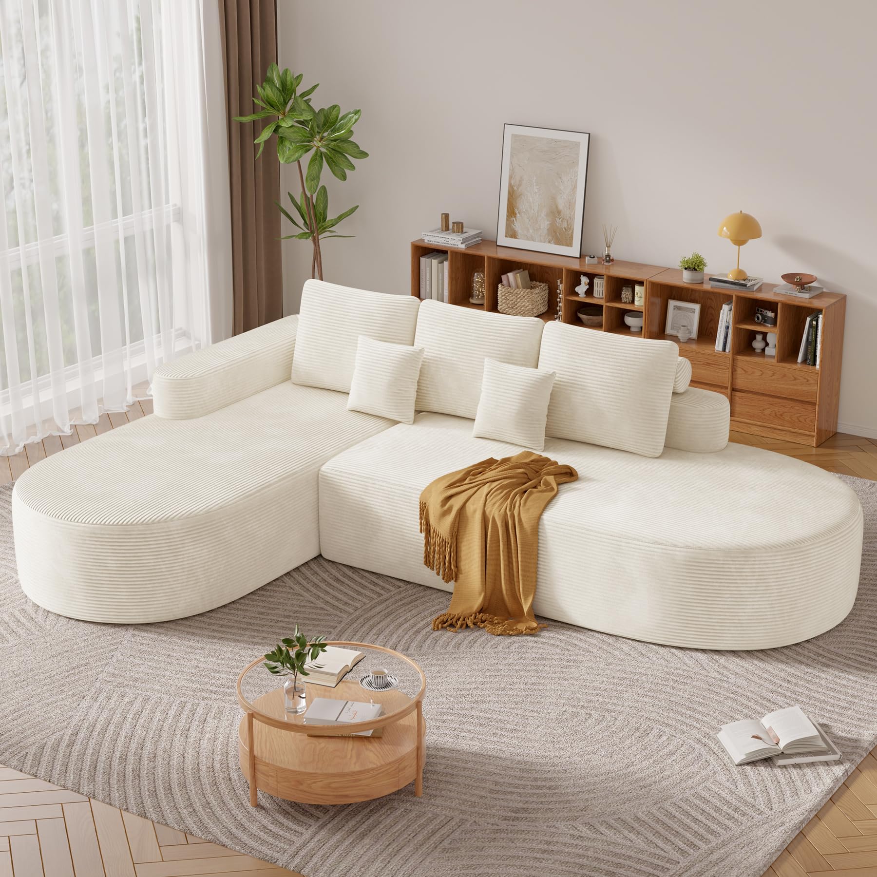 Modern Curved Cloud Sectional - Beige
