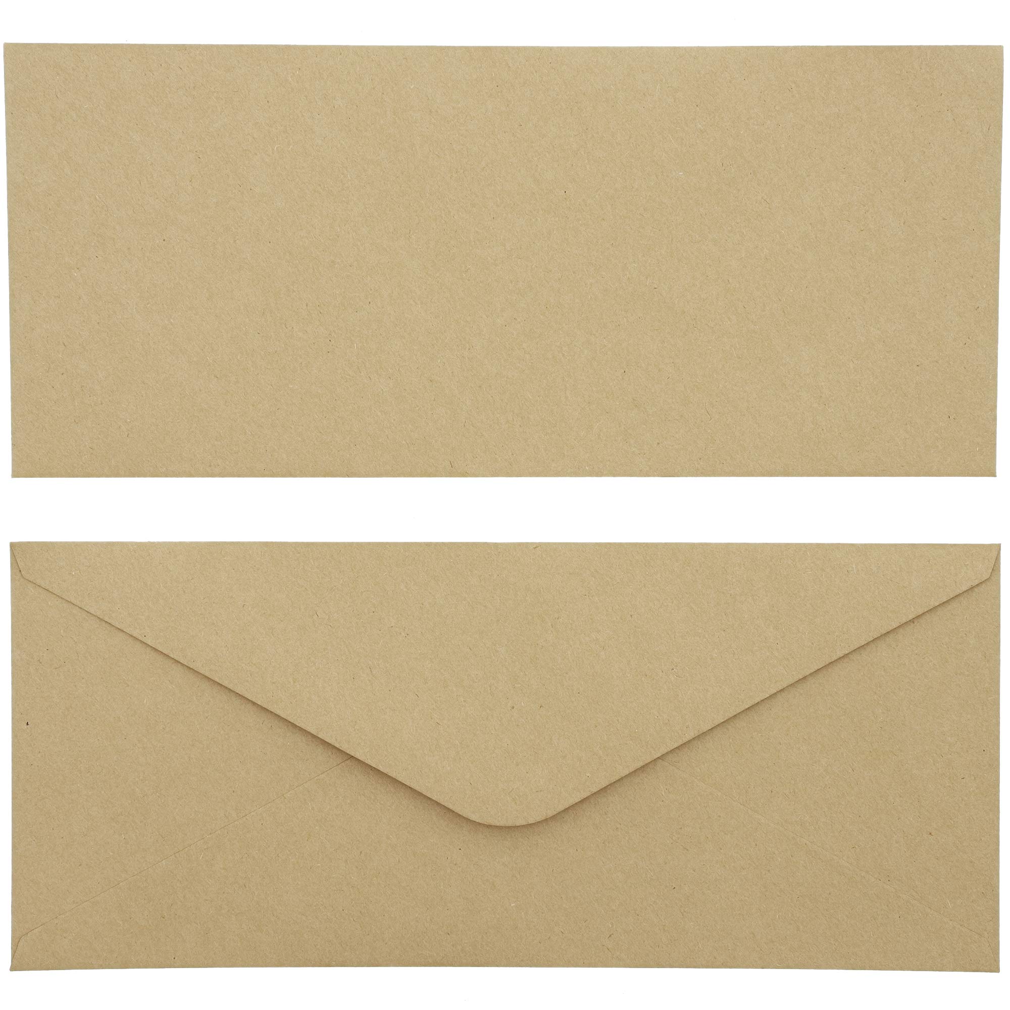 Kraft Paper #10 Business Brown Envelopes (9.5. x 4 In, 100 Pack)