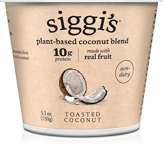 Siggi's Toasted Coconut Plant-Based Yogurt 5.3oz - High Protein Low Sugar Non-Dairy Creamy Delight