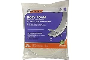 Frost King L343 Poly Foam Tape: 17' ft Length (1/4'' Thick, 1'' W)