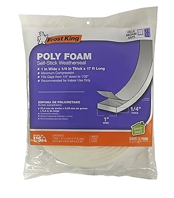 Frost King Poly Foam Tape - Open Cell - Maximum Compression,
